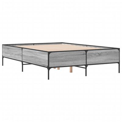 vidaXL Cadre de lit sans matelas sonoma gris 160x200 cm