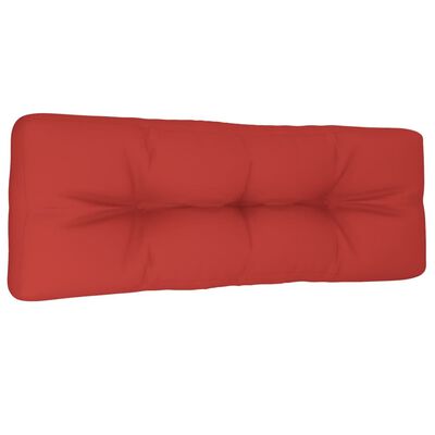 vidaXL Coussin de palette rouge 120x40x12 cm tissu