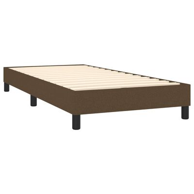 vidaXL Sommier à lattes de lit et matelas et LED Marron foncé 90x190cm