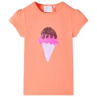 T-shirt enfants orange néon 92