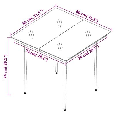 vidaXL Ensemble à manger de jardin coussins 5 pcs Résine tressée Verre