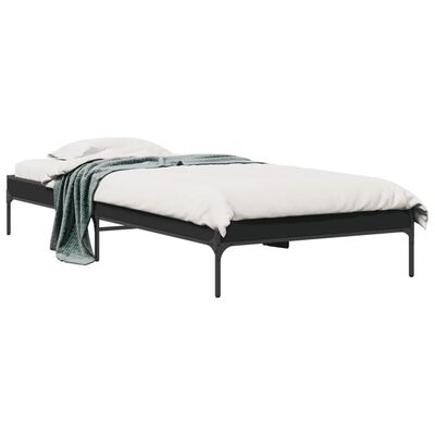 vidaXL Cadre de lit sans matelas noir 100x200 cm