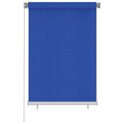 vidaXL Store roulant d'extérieur 100x140 cm Bleu PEHD