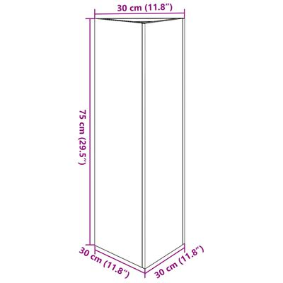 vidaXL Jardinière blanc triangulaire 30x26x75 cm acier