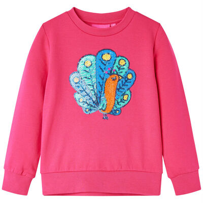 Sweatshirt pour enfants rose vif 116