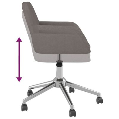 vidaXL Chaise pivotante de bureau Gris foncé Tissu