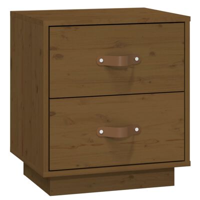 vidaXL Tables de chevet 2pcs Marron miel 40x34x45cm Bois de pin massif