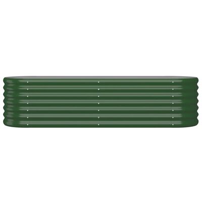 vidaXL Lit surélevé de jardin Acier enduit de poudre 152x40x36 cm Vert