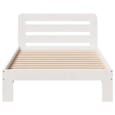 vidaXL Cadre de lit sans matelas blanc 90x200 cm bois de pin massif