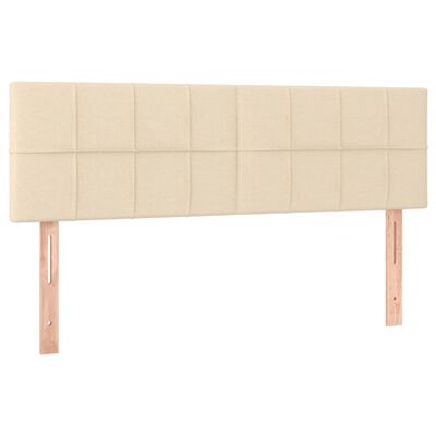 vidaXL Tête de lit à LED Crème 144x5x78/88 cm Tissu