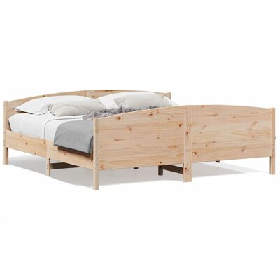 vidaXL Cadre de lit sans matelas 200x200 cm bois massif de pin