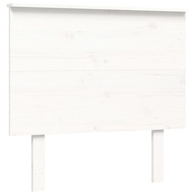 vidaXL Cadre de lit et tête de lit blanc 100x200 cm bois massif