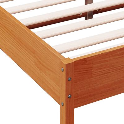 vidaXL Cadre de lit sans matelas cire marron 140x200cm bois pin massif