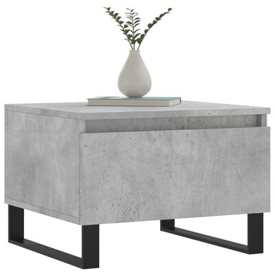 vidaXL Table basse gris béton 50x46x35 cm bois d'ingénierie