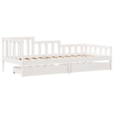 vidaXL Lit de jour avec tiroirs sans matelas 90x190 cm bois massif