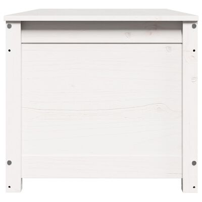 vidaXL Boîte de rangement Blanc 110x50x45,5 cm Bois massif de pin