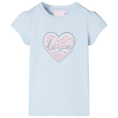 T-shirt pour enfants bleu clair 128