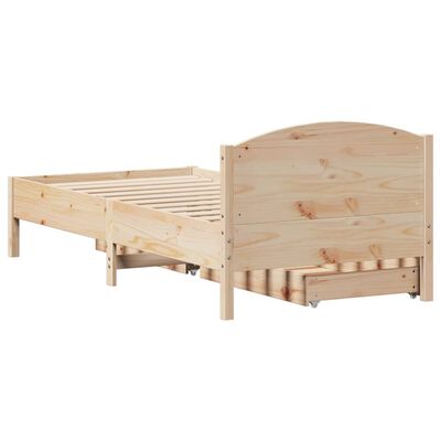 vidaXL Cadre de lit sans matelas 75x190 cm bois de pin massif