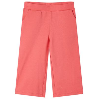 Pantalon à jambes larges pour enfants corail 104