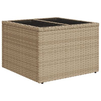 vidaXL Salon de jardin avec coussins 7 pcs beige résine tressée