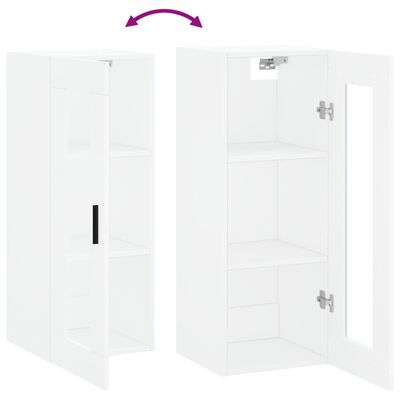 vidaXL Armoire murale blanc 34,5x34x90 cm