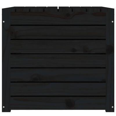 vidaXL Boîte de jardin noir 101x50,5x46,5 cm bois massif de pin