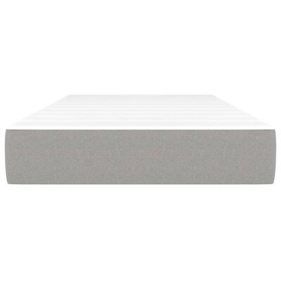 vidaXL Matelas de lit à ressorts ensachés Gris clair 90x190x20cm Tissu