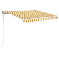 vidaXL Auvent rétractable automatique 350x250 cm Jaune et blanc