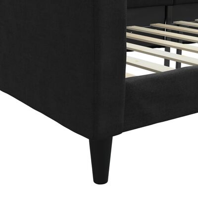 vidaXL Lit de repos noir 90x200 cm tissu