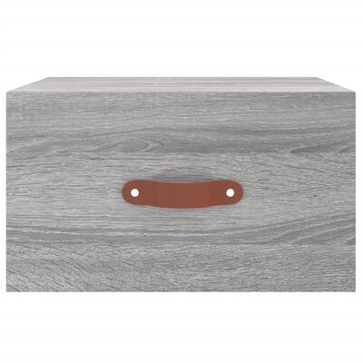 vidaXL Tables de chevet murales 2 pcs sonoma gris 35x35x20 cm