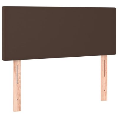 vidaXL Sommier à lattes de lit matelas et LED Marron 120x200 cm