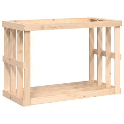 vidaXL Porte-bûches d’extérieur 108x52x74 cm Bois massif de pin