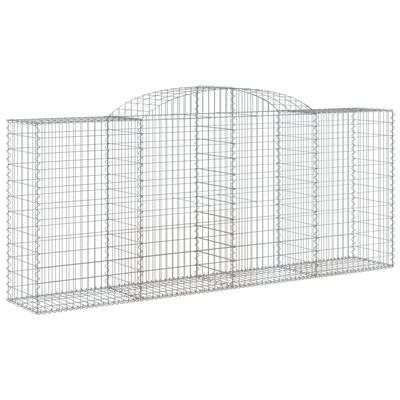 vidaXL Paniers à gabions arqués 6 pcs 300x50x120/140 cm fer galvanisé