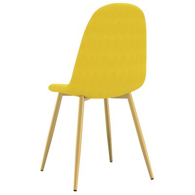 vidaXL Chaises à manger lot de 2 Jaune moutarde Velours