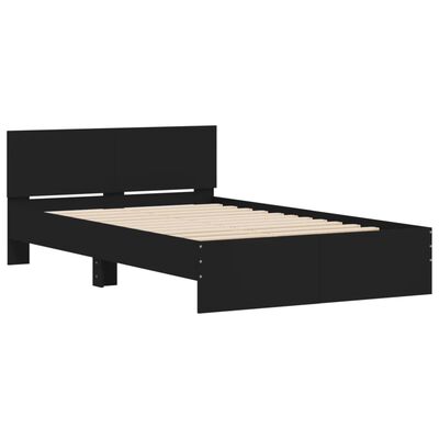 vidaXL Cadre de lit sans matelas noir 120x200 cm