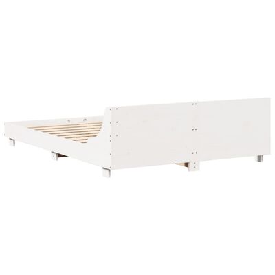 vidaXL Cadre de lit sans matelas blanc 150x200 cm bois de pin massif