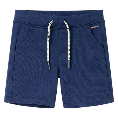 Short pour enfants avec cordon de serrage bleu foncé 92