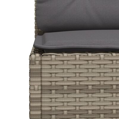 vidaXL Salon de jardin 8 pcs avec coussins gris résine tressée