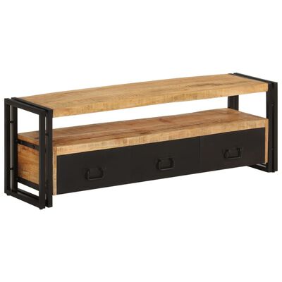 vidaXL Meuble TV 120x30x40 cm Bois massif de manguier