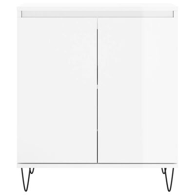 vidaXL Buffet Blanc brillant 60x35x70 cm Bois d'ingénierie