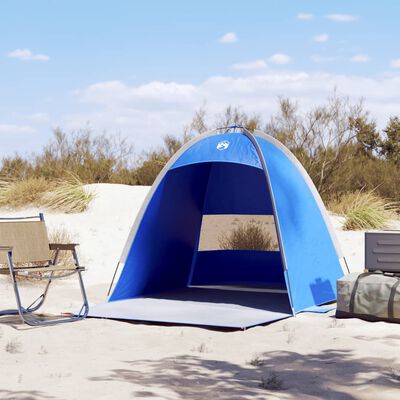 vidaXL Tente de plage 3 personnes bleu azuré imperméable