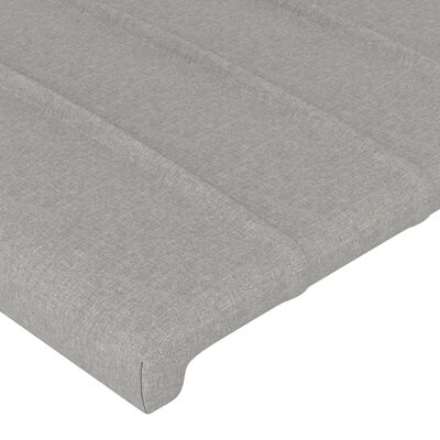 vidaXL Tête de lit avec oreilles Gris clair 163x23x118/128 cm Tissu