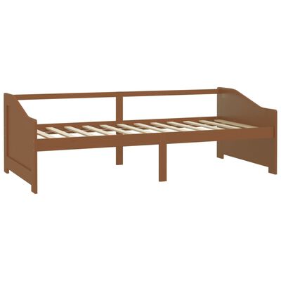 vidaXL Lit de repos 3 places sans matelas Marron miel 90x200 cm