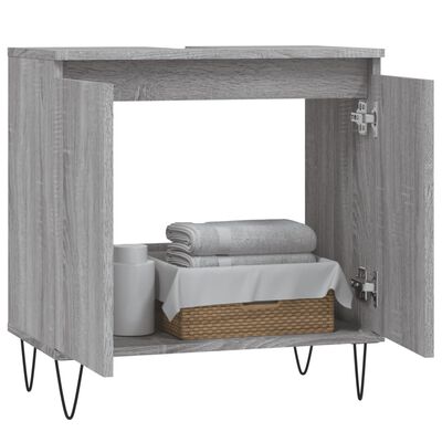 vidaXL Armoire de bain sonoma gris 58x33x60 cm bois d'ingénierie