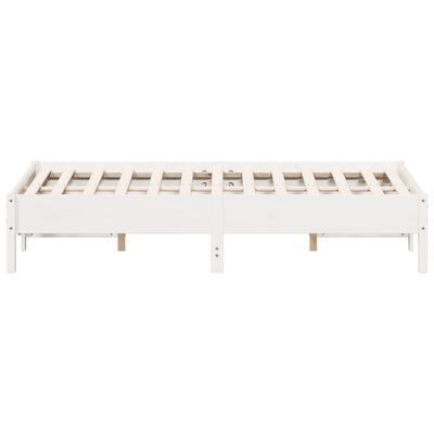 vidaXL Cadre de lit sans matelas blanc 120x190 cm bois de pin massif