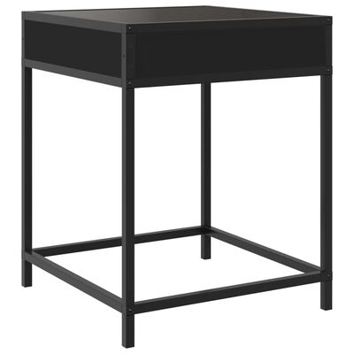 vidaXL Table basse avec LED Infinity noir 40x40x51 cm