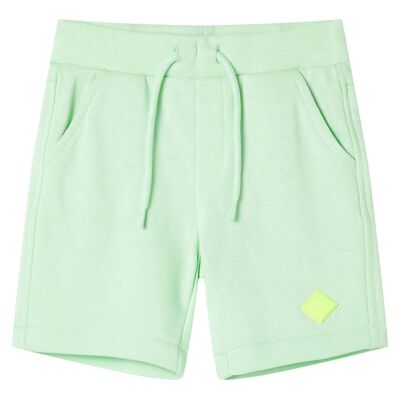 Short pour enfants avec cordon de serrage vert vif 116