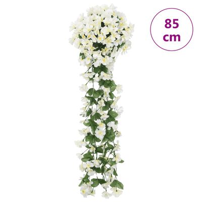 vidaXL Guirlandes de fleurs de Noël 3 pcs blanc 85 cm