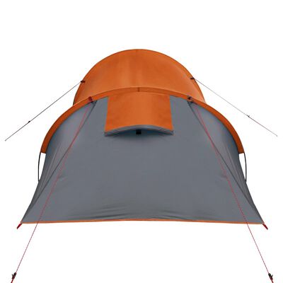 vidaXL Tente de camping tunnel 3 personnes orange imperméable