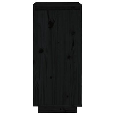 vidaXL Armoire à chaussures Noir 35x35x80 cm Bois de pin massif